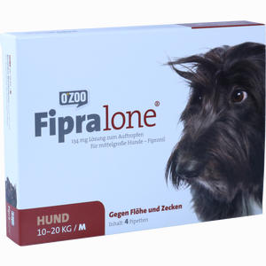 Fipralone - 134 Mg Lösung Zum Auftropfen für Mittelgroße Hunde (m) 4 Stück - ab 0,00 &euro;
