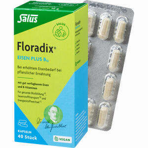 Floradix Eisen Plus B12 Vegan Kapseln 40 Stück - ab 9,85 €