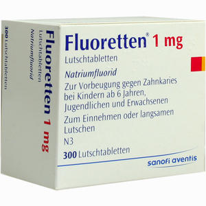 Fluoretten 1.0mg Lutschtabletten 300 Stück - ab 12,28 €