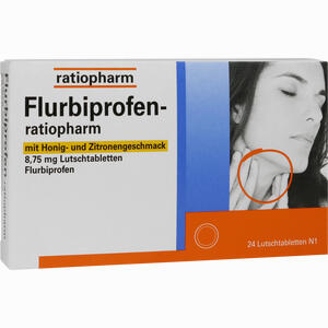 Flurbiprofen- Ratiopharm mit Honig- und Zitronengeschmack 8.75mg Lutschtabletten  24 Stück - ab 4,73 €