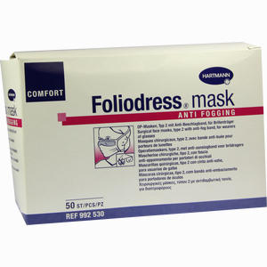 Foliodress Mask Comf Anti Fogging Typ2 Grü Op- Mask 50 Stück - ab 13,27 &euro;