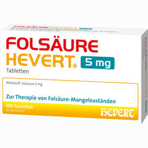 Folsäure Hevert 5 Mg Tabletten 100 Stück - ab 7,25 €