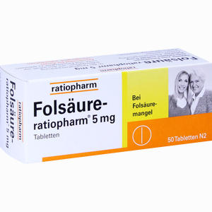 Folsäure- Ratiopharm 5mg Tabletten 50 Stück - ab 3,90 €