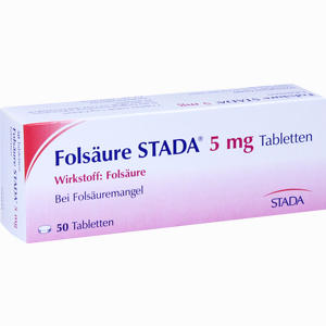 Folsäure Stada 5mg Tabletten 50 Stück - ab 0,00 &euro;