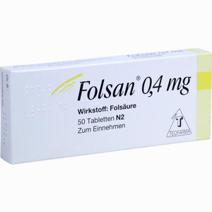 Folsan 0.4 Mg Tabletten 50 Stück - ab 6,24 €