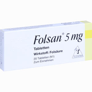 Folsan 5mg Tabletten 20 Stück - ab 1,87 €