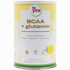 For You Bcca + Glutamin Energy & Recovery Zitrone Pulver 480 g - ab 24,89 €