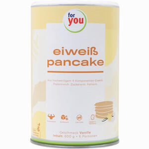 For You Eiweiß Pancakes Vanille Pulver 600 g - ab 21,66 €