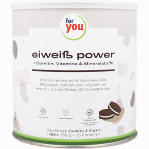 For You Eiweiß Power Cookies & Cream 750 g - ab 45,11 €