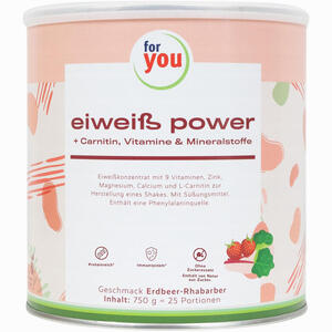 For You Eiweiß Power Erdbeere Pulver  750 g - ab 41,72 €