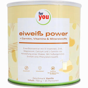 For You Eiweiß Power Vanille Pulver  750 g - ab 36,93 €