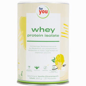For You Whey Protein Isolate Vanille- Zitronenquark 600 g - ab 30,59 &euro;