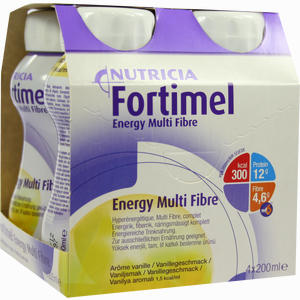 Fortimel Energy Multi Fibre Vanillegeschmack Fluid Nutricia GmbH 4 x 200 ml - ab 0,00 €