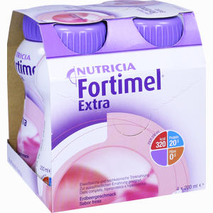 Fortimel Extra Erdbeergeschmack Fluid 4 x 200 ml - ab 0,00 &euro;
