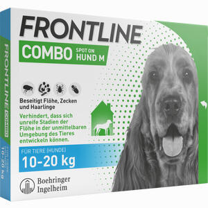 Frontline Combo Spot On Hund M Lösung Zum Auftragen Auf die Haut  3 Stück Frontline Combo Spot On Hund M Lösung Zum Auftragen Auf die Haut  3 Stück