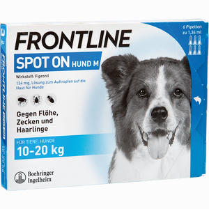 Frontline Spot On Hund M Vet. Lösung  6 Stück - ab 33,26 €