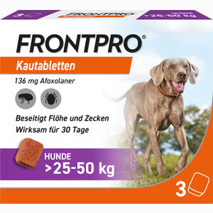 Frontpro 136 Mg Kautabletten für Hunde 25- 50kg 3 Stück - ab 31,87 €