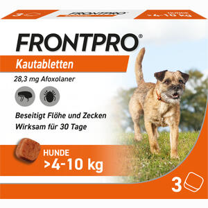 Frontpro 28 Mg Kautabletten für Hunde 4- 10kg 3 Stück - ab 23,95 €