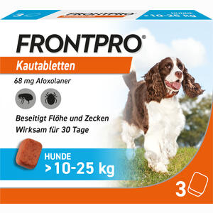 Frontpro 68 Mg Kautabletten für Hunde 10- 25kg 3 Stück - ab 27,49 €