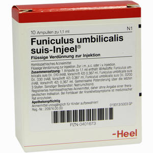 Funiculus Umbilicalis Suis- Injeel Ampullen  10 Stück - ab 22,06 €