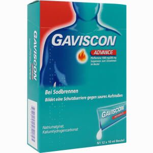 Abbildung von Gaviscon Advance Pfefferminz Suspension  12 x 10 ml