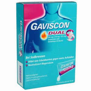 Gaviscon Dual 500mg/213mg/325mg Suspension  12 x 10 ml - ab 6,69 €