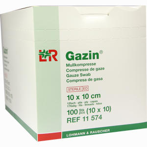 Gazin Mullkompresse 12fach 10x10cm Steril 10x10 Stück - ab 23,49 €