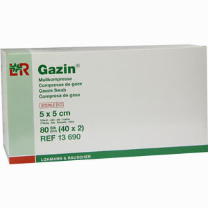 Gazin Mullkompresse 12fach Steril 5x5cm Kompressen 40 x 2 Stück - ab 14,14 €
