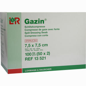 Gazin Schlitzkompresse 8fach 7.5x7.5cm Steril Kompressen 50 x 2 Stück - ab 28,80 €