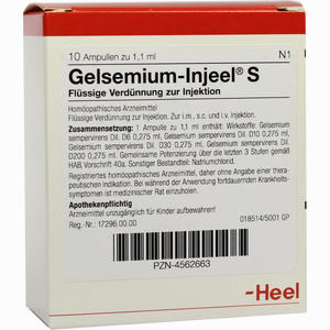 Gelsemium- Injeel S Ampullen  10 Stück - ab 0,00 &euro;