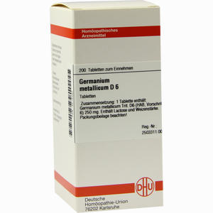 Germanium Met D6 Tabletten 200 Stück - ab 0,00 &euro;