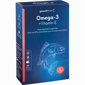Gesund Leben Omega- 3 Kapseln + Vitamin E  60 Stück - ab 4,06 €