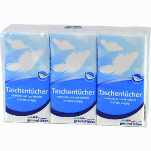 Gesund Leben Papiertaschentücher  6 x 10 Stück - ab 0,80 €