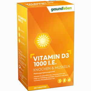 Gesund Leben Vitamin D3 1000 I.e. Tabletten 120 Stück - ab 0,00 &euro;