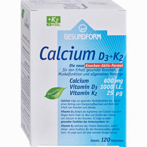 Gesundform Calcium D3 + K2 Tabletten  120 Stück - ab 19,78 &euro;