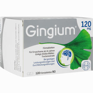 Gingium 120 Mg Filmtabletten 120 Stück - ab 51,97 €