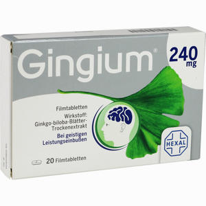 Gingium 240 Mg Filmtabletten  20 Stück - ab 13,17 €