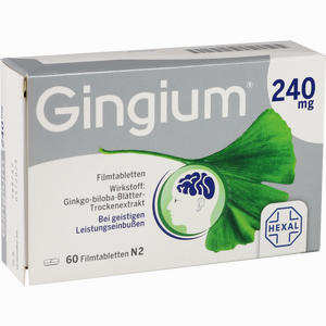 Gingium 240 Mg Filmtabletten  60 Stück - ab 35,91 €