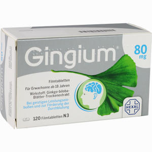 Gingium 80 Mg Filmtabletten  120 Stück - ab 27,94 €