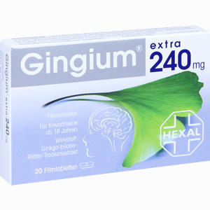 Gingium Extra 240mg Filmtabletten  20 Stück - ab 0,00 &euro;