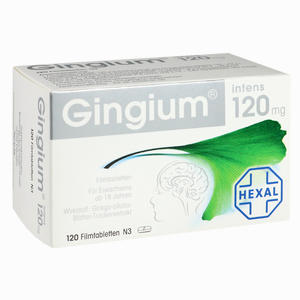 Gingium Intens 120mg Filmtabletten  120 Stück Gingium Intens 120mg Filmtabletten  120 Stück