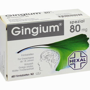 Gingium Spezial 80 Filmtabletten 60 Stück - ab 0,00 &euro;