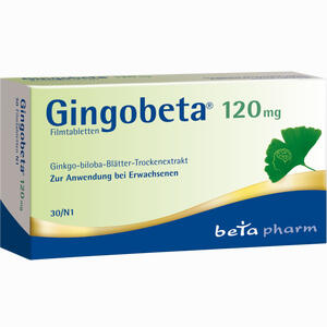Gingobeta 120 Mg Filmtabletten  30 Stück Gingobeta 120 Mg Filmtabletten  30 Stück