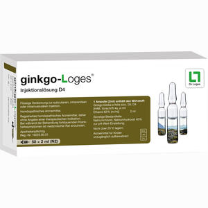 Ginkgo- Loges Injektionslösung D4 Ampullen 50 x 2 ml - ab 43,32 €