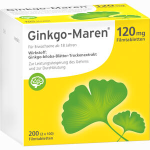 Ginkgo- Maren 120 Mg Filmtabletten  200 Stück - ab 47,50 €