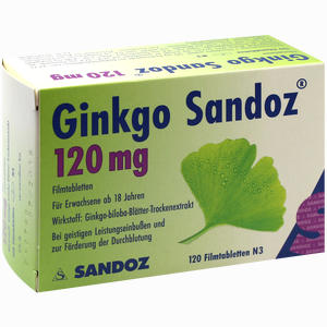 Ginkgo Sandoz 120mg Filmtabletten  120 Stück - ab 0,00 &euro;