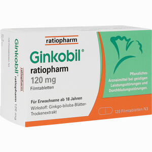 Abbildung von Ginkobil Ratiopharm 120 Mg Filmtabletten  120 Stück