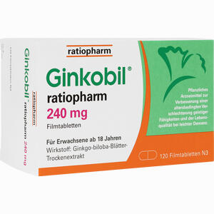 Ginkobil Ratiopharm 240mg Filmtabletten 120 Stück