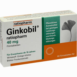 Ginkobil- Ratiopharm 40mg Filmtabletten  60 Stück - ab 7,21 €