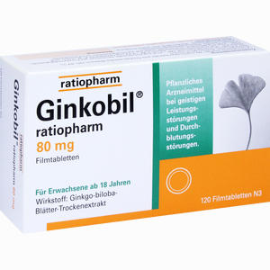 Ginkobil Ratiopharm 80 Mg Filmtabletten  120 Stück - ab 25,46 €